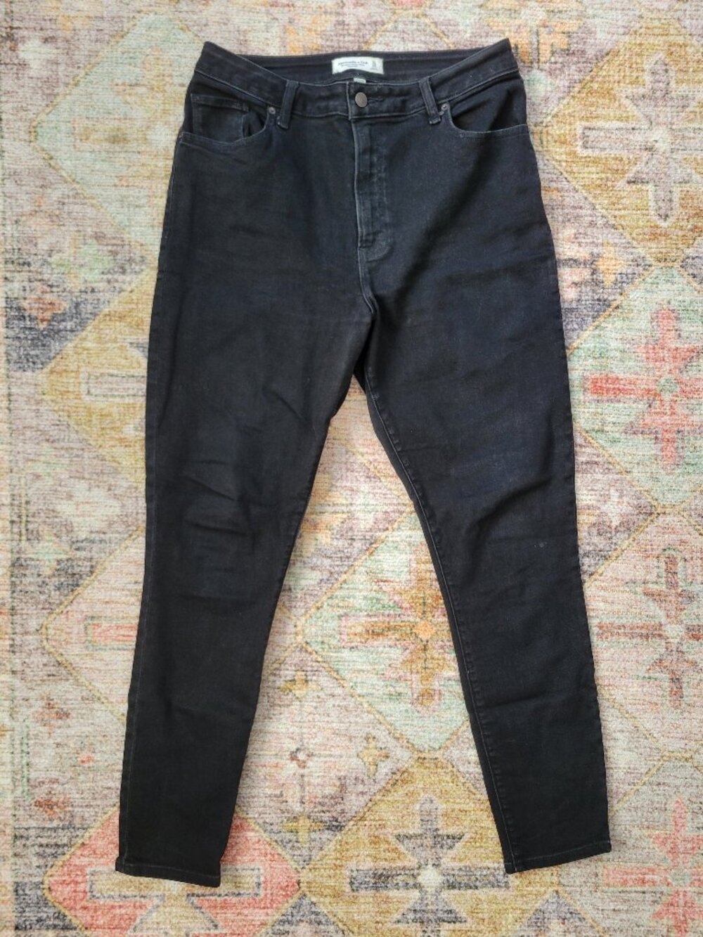 Abercrombie & Fitch Curve Love Super Skinny Ankle High Rise Jeans, size 12L/31